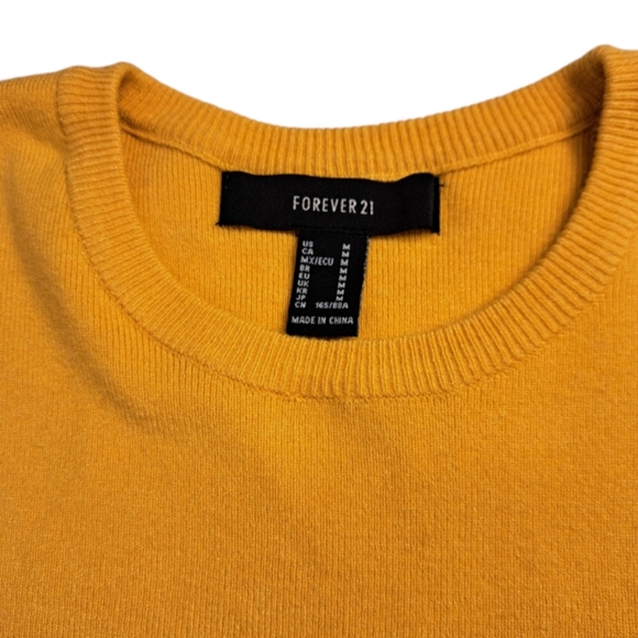 Forever 21 Women's Knit Sweater Mustard Size M - Picture 9 of 13